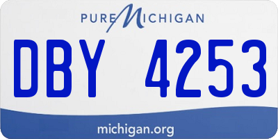 MI license plate DBY4253