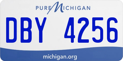 MI license plate DBY4256