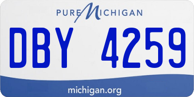 MI license plate DBY4259