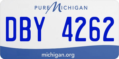 MI license plate DBY4262