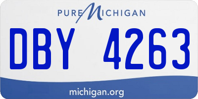 MI license plate DBY4263