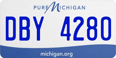 MI license plate DBY4280