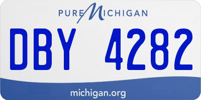 MI license plate DBY4282