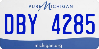 MI license plate DBY4285