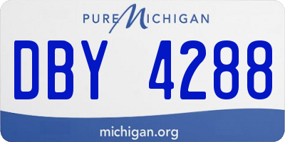 MI license plate DBY4288
