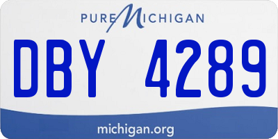 MI license plate DBY4289