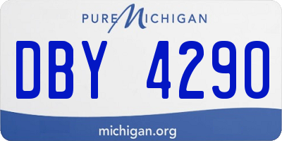 MI license plate DBY4290