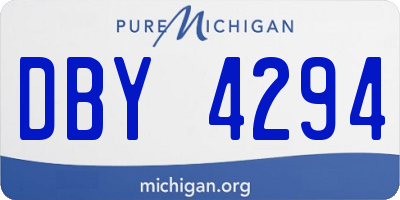 MI license plate DBY4294