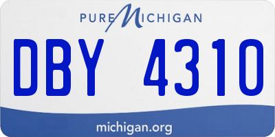 MI license plate DBY4310
