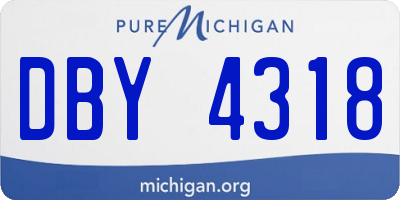 MI license plate DBY4318