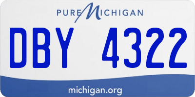 MI license plate DBY4322
