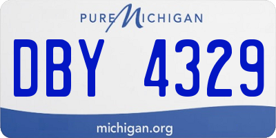 MI license plate DBY4329