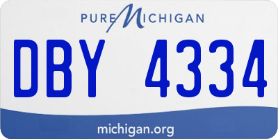 MI license plate DBY4334