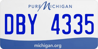 MI license plate DBY4335