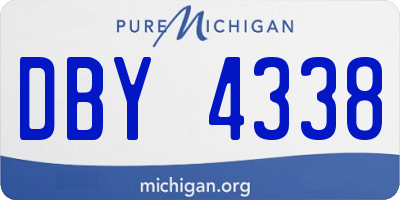 MI license plate DBY4338