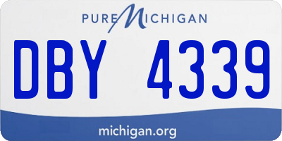 MI license plate DBY4339
