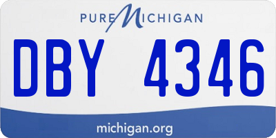 MI license plate DBY4346