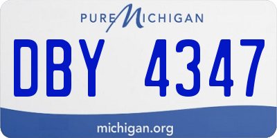 MI license plate DBY4347
