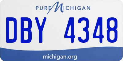 MI license plate DBY4348