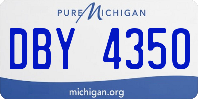 MI license plate DBY4350