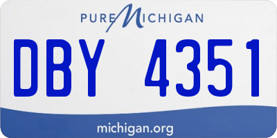MI license plate DBY4351