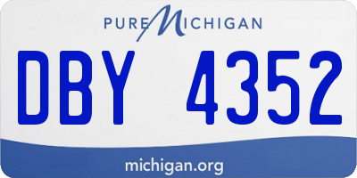 MI license plate DBY4352