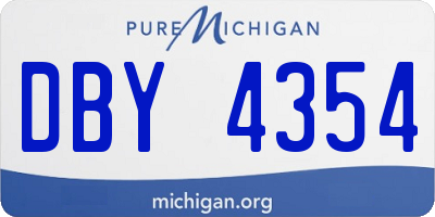 MI license plate DBY4354
