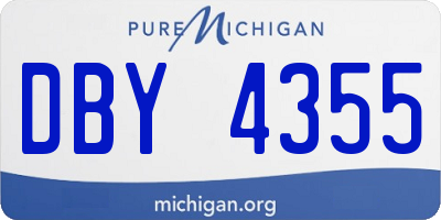 MI license plate DBY4355