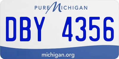 MI license plate DBY4356