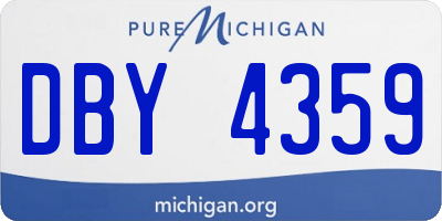 MI license plate DBY4359