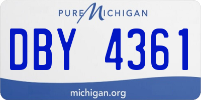MI license plate DBY4361