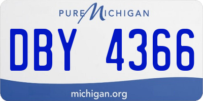 MI license plate DBY4366