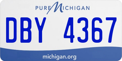 MI license plate DBY4367