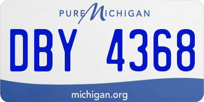 MI license plate DBY4368