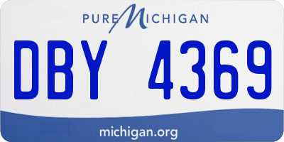MI license plate DBY4369