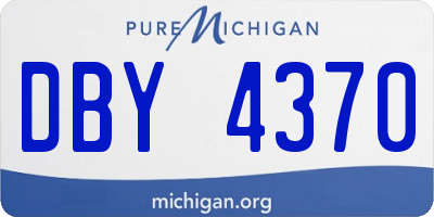 MI license plate DBY4370