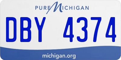 MI license plate DBY4374