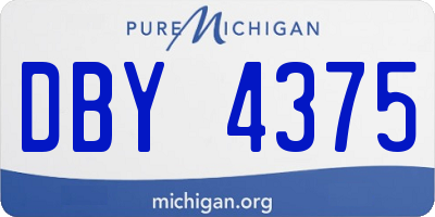 MI license plate DBY4375
