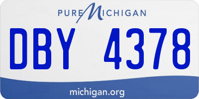 MI license plate DBY4378