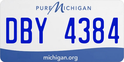 MI license plate DBY4384