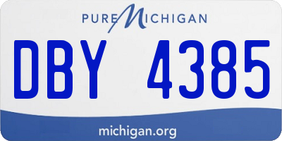 MI license plate DBY4385