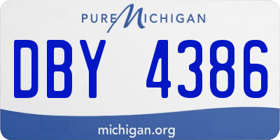 MI license plate DBY4386