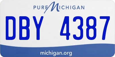 MI license plate DBY4387
