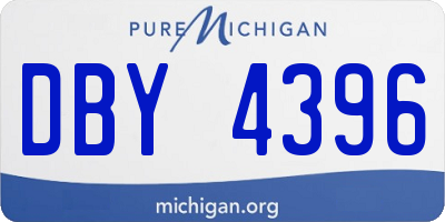 MI license plate DBY4396