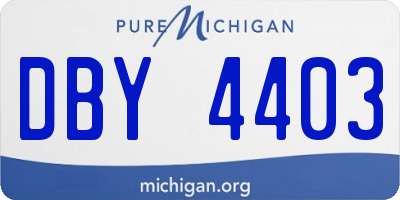 MI license plate DBY4403