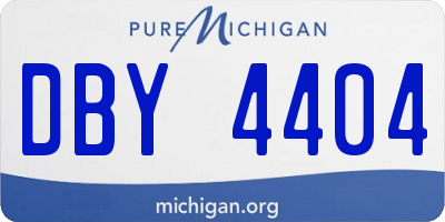 MI license plate DBY4404