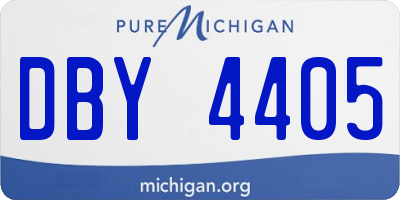 MI license plate DBY4405