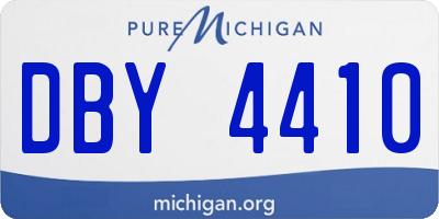 MI license plate DBY4410
