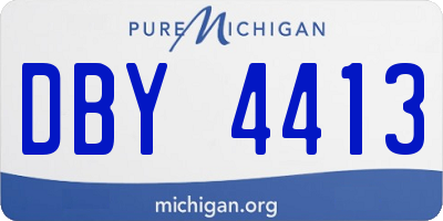 MI license plate DBY4413