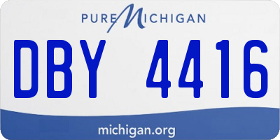 MI license plate DBY4416